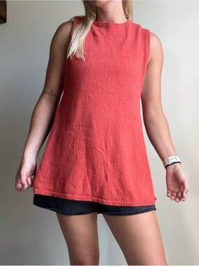 Sleeveless Coral Knit Coverup - Women